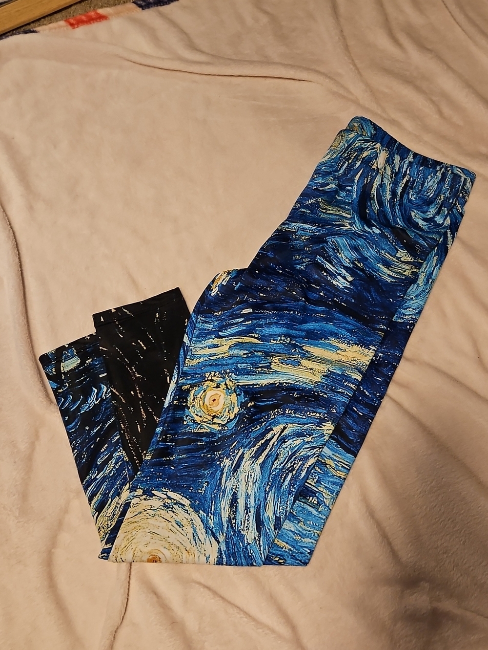 Starry Night Inspired Blue Swirl Leggings - Picture 5 of 6
